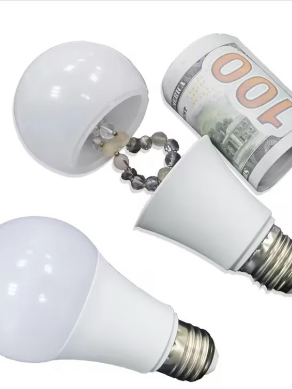 Amazon White LED Light Bulbs with Hidden Storage